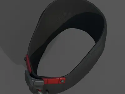 Gas mask respirator scifi futuristic protection  Low-poly 3D model