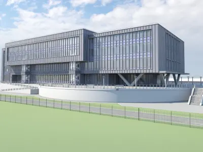  Office building with rebated facades 