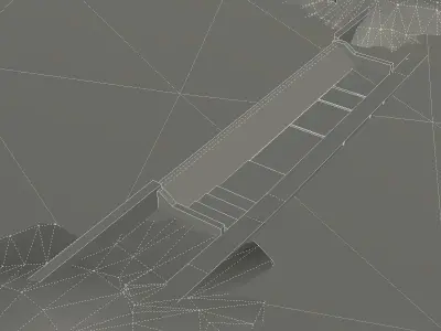 Chinaman Creek Dam Low-poly 3D model