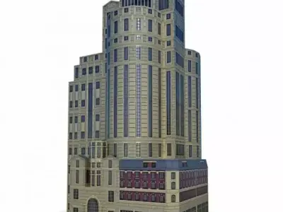 Tall Multiplex Business Building 3D model