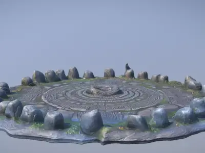 Ancient Terrain Free 3D model