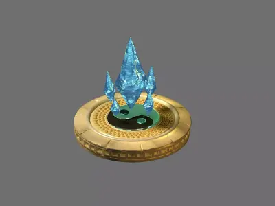 Magic Bagua Crystal Stand Low-poly 3D model