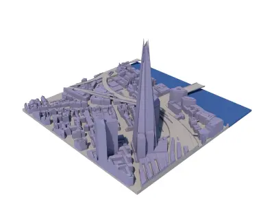 London city tile Level 2 block TQ3280 South East 3D model