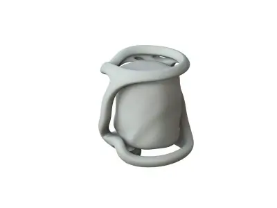 SciFi Shape Object Low Poly 41 Low-poly 3D model
