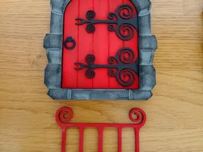 Pixie christmas door 3D print model