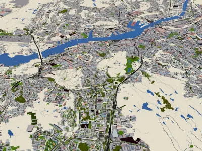 Gothenburg Goteborg City 2021 March 3d model Low-poly 3D model