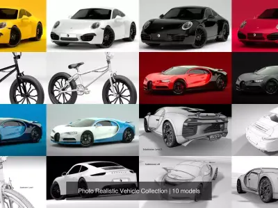 Photo Realistic Vehicle Collection 3D Model Pack
