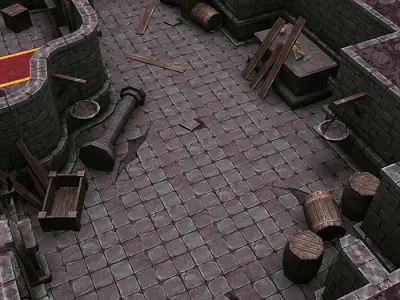 3DRT - Dungeon Master Construction Kit  Low-poly 3D model