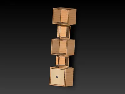 Book Shelf 1 Free 3D model