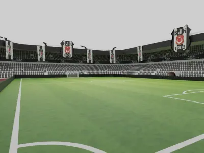 Besiktas Football Stadium Low-poly 3D model
