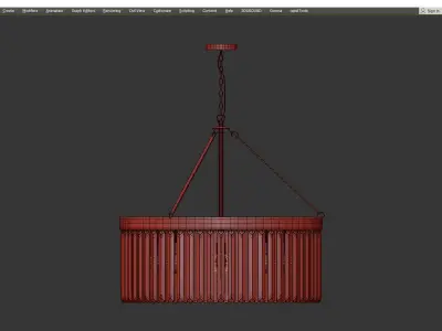 Crystorama Emory Chandelier Low-poly 3D model