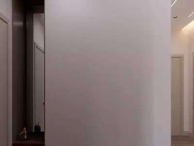 Modern Livingroom Kitchen and hall design  3D model