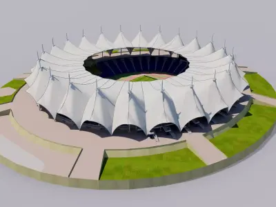 King Fahd International Stadium - Riyadh  Saudi Arabia 3D model