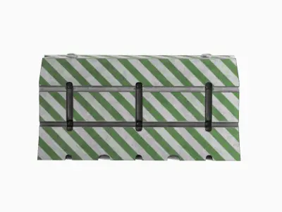 Dirty Traffic Barrier 04 3D model