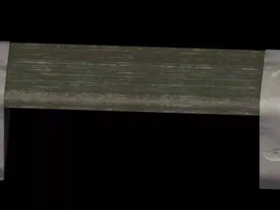 Park Bench 04 - Apocalyptic Low-poly 3D model