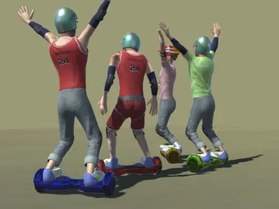 Hoverboard Actions 3D model