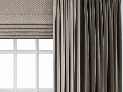 Curtain 104 with window 3D model
