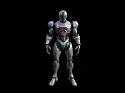 Robots Pack 4 Low-poly 3D model