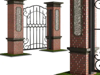 Classic Gate for Villa 002 3D model