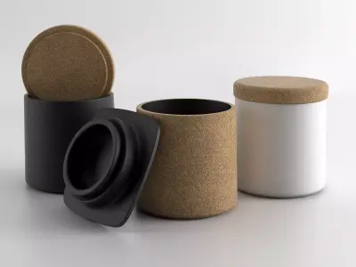 Degree cork side table 3D model