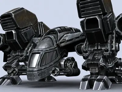 3DRT - Sci-Fi - Dropship 3 Low-poly 3D model