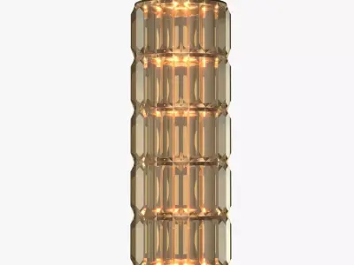 Julien 17 Inch Tall ADA Wall Sconce With Firenze Crystal 3D model