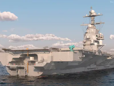  Naval Aircraft Carrier USS Gerald Ford Rigged 