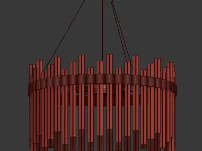 orion glass crystal chandelier cb2 3D model