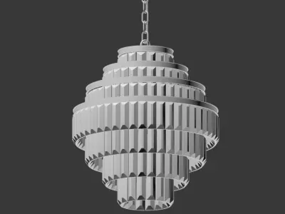 Alaine Crystal Medium Pendant RH 3D model