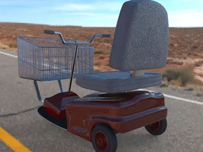 Electric Shopping Cart 3D model