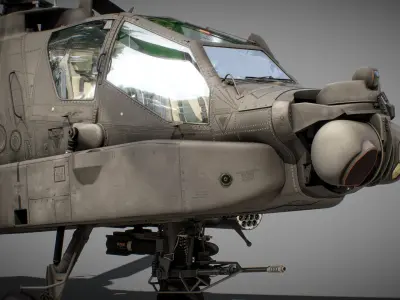  Boeing AH-64D Apache Longbow Helicopter with Cockpit 