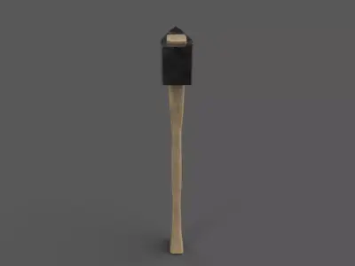 Felling Axe Low-poly 3D model