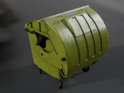 Recycling container B Low-poly 3D model