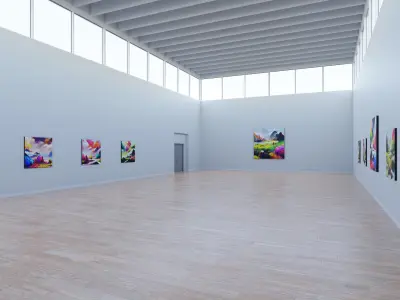 Art Gallery Interior 31 Low-poly 3D model