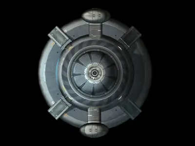 Spacecraft - small ground construction 08 3D model