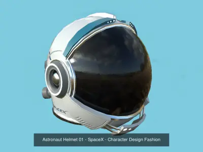 08 Astronaut Helmet Collection - Character Design Fashion 3D Model Pack