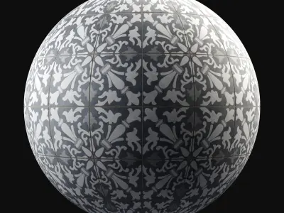 Encaustic Cement Tile - PBR Materials V1 Texture
