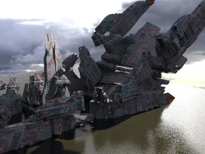 Stargate Pyramid City Temple Extension models  3D model