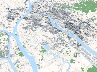 Guangzhou City China 3D model