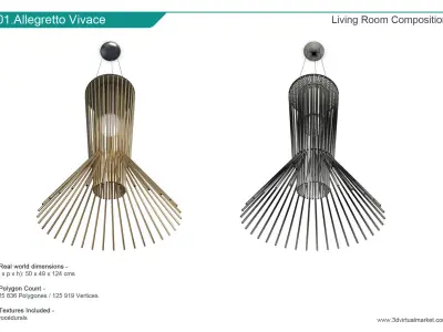 Living Room Composition 3D model