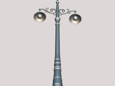 3D model of a street light lamp designed for use in game Low-poly 3D model