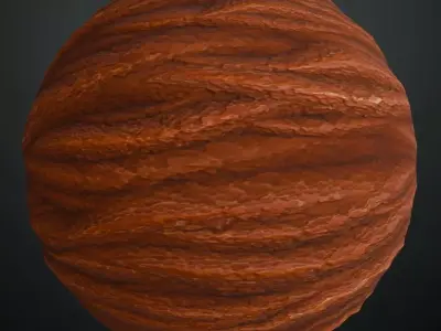 Reddish Brown Layered Rock Soil PBR Seamless Texture