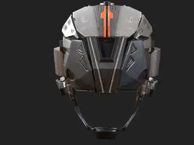 Helmet scifi  Low-poly 3D model