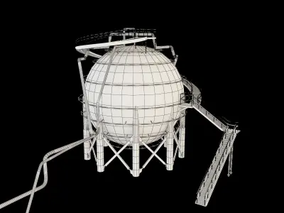 Oil And Gas Refinery Unit m1 3D model