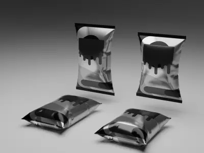 Chips Packet Pack Low-poly 3D model