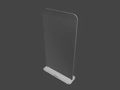 Customizable Euro Banner Low-poly 3D model