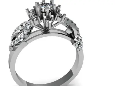 Daimonds Ring For Women 3D print model
