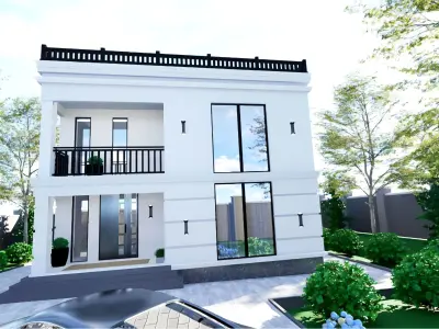 Classic House 3D model 5