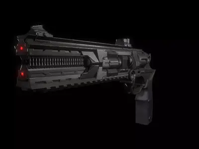 Future Gun  Low-poly 3D model