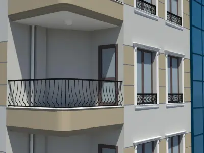 Apartment 1 building - building 3D model